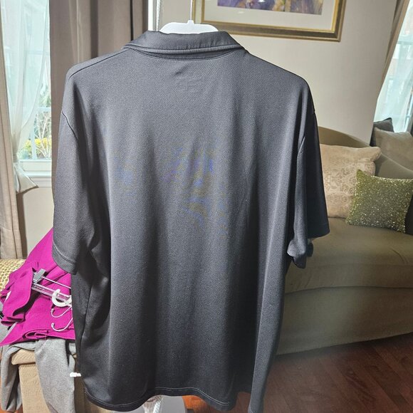 Under Armour Mens 2XL Loose Fit Black Polo Shirt With Embroidered Baseball Logo - Picture 6 of 6